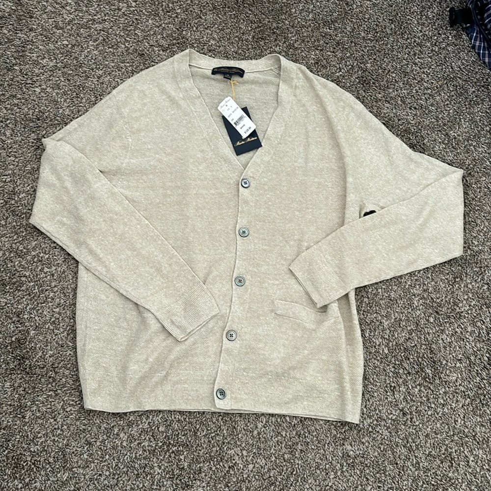 Brooks brothers net cream cardigan